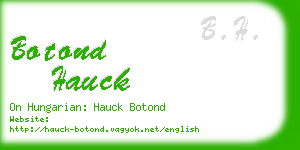 botond hauck business card